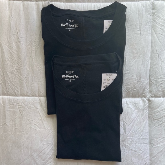 NWT! J. Crew Girlfriend Crewneck Tee Blue & Black - Picture 7 of 7